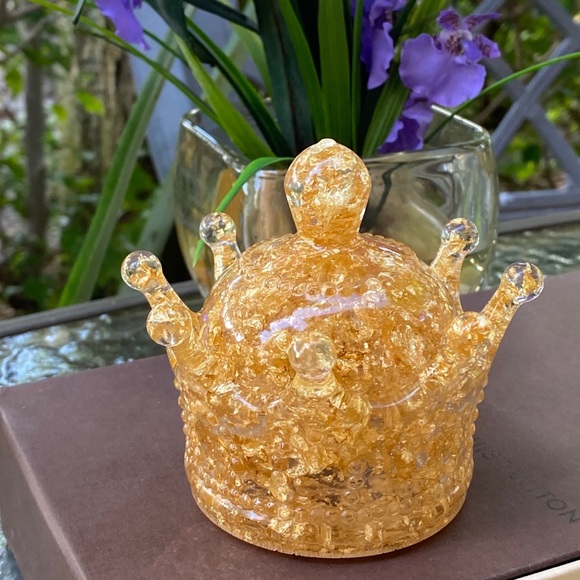 Other - Gold Crown Decorative Resin Art Box